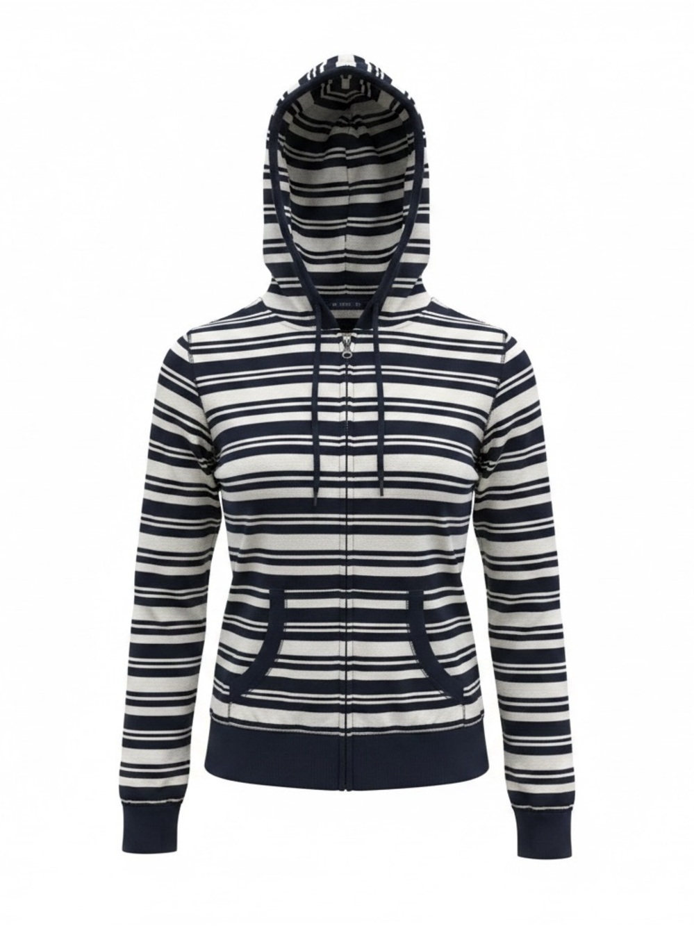 GAP Navy & White Striped Zip Hoodie
